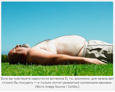 Уровень витамина D зависит от массы тела